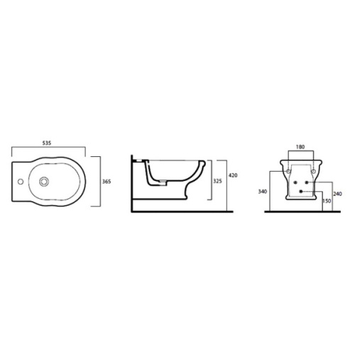 Биде подвесное Tiffany World Bristol TWBR52 - фото 3