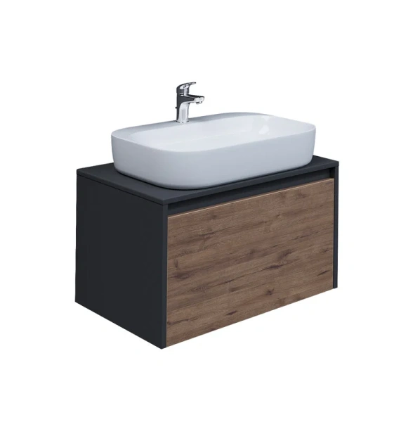 Тумба с раковиной подвесная Grossman Смарт 107009 70 см с выдвижными ящиками - фото 3