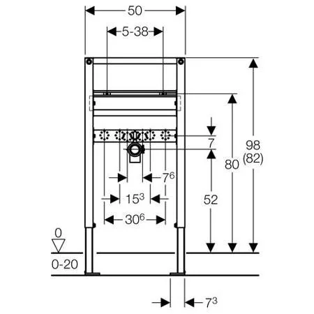 Инсталляция для раковины Geberit Duofix синяя, для раковины - фото 2