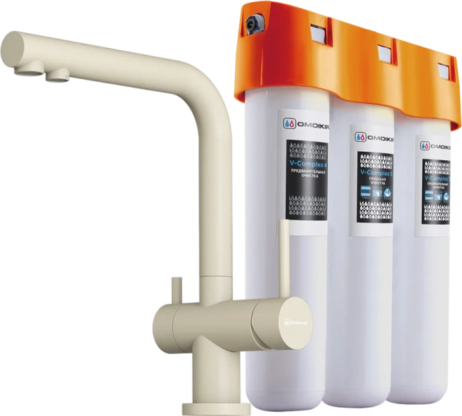 Смеситель для кухни Omoikiri Nagano-BE-P ваниль - фото 1