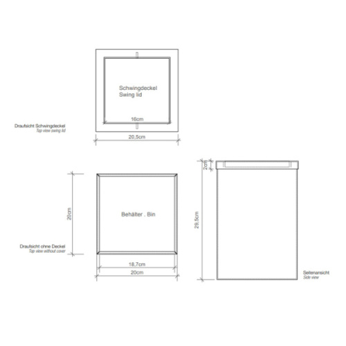 Мусорное ведро Decor Walther Universal сталь полированная - фото 2