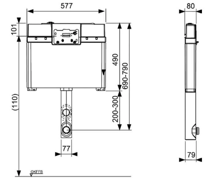 Бачок скрытого монтажа TECE TECEprofil Octa 2 9370500 - фото 4