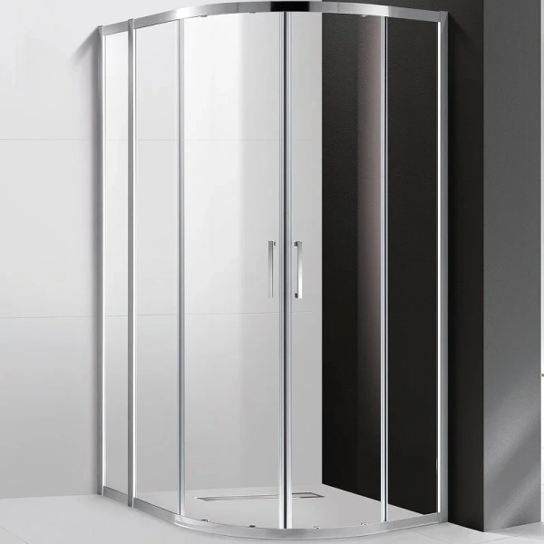 Душевой уголок Cezares Molveno 100x80 см профиль хром стекло прозрачное - фото 1