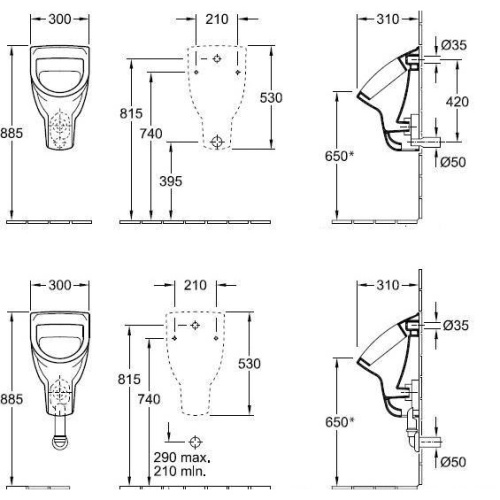 Писсуар Villeroy&Boch O.novo 7527 - фото 2