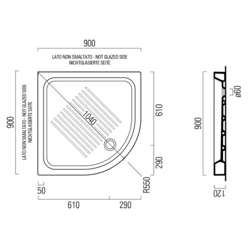 Душевой поддон GSI H11 4490 - фото 2