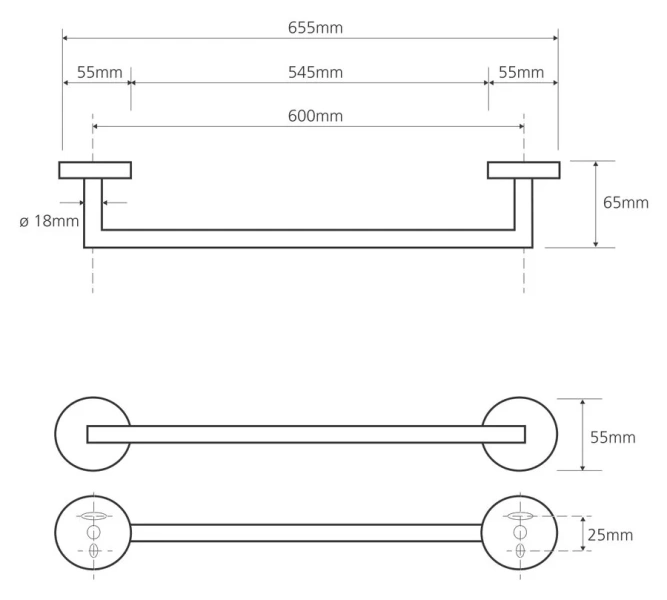 Полотенцедержатель Bemeta Omega хром, современные, hi-tech - фото 2