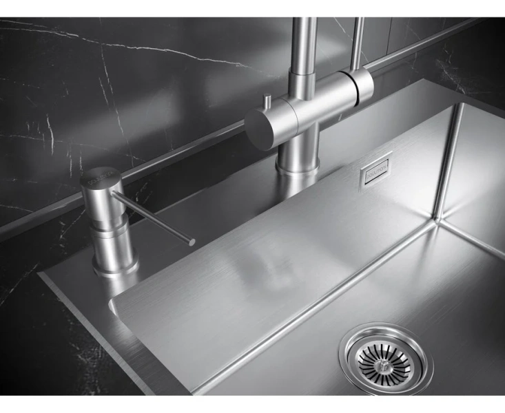 Мойка для кухни Paulmark Kroner-Edge 59 см нержавеющая сталь, матовая нержавейка - фото 6