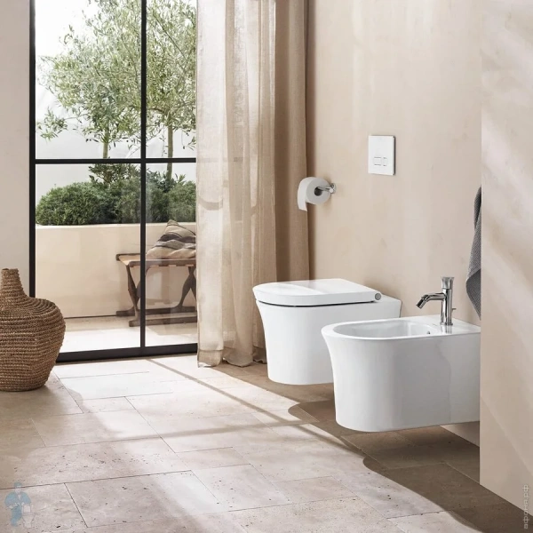 Унитаз подвесной Duravit White Tulip белый, безободковые, сиденье с микролифтом , с антивсплеском - фото 5