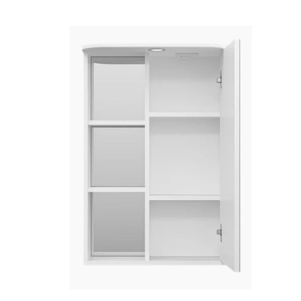 Зеркальный шкаф с подсветкой Misty Венера 55 см белый, левый, современные, hi-tech - фото 4