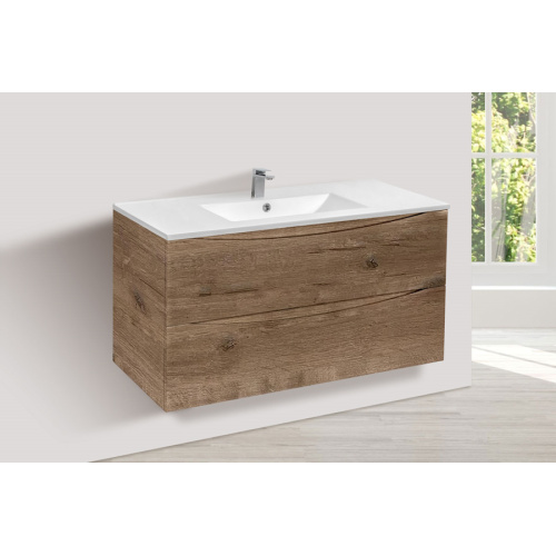 Тумба под раковину подвесная Vincea Mia 100,6 см V.Oak, современная, hi-tech - фото 3