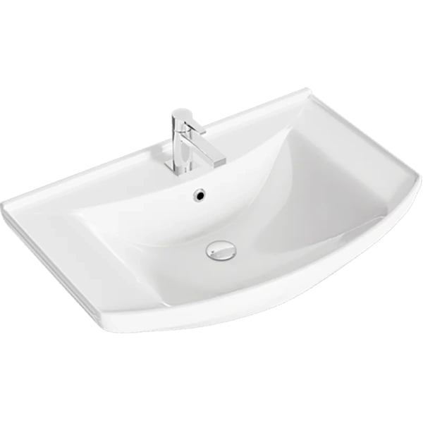 Тумба под раковину напольная Aqwella Аллегро 75 см белая, моноблок - фото 5