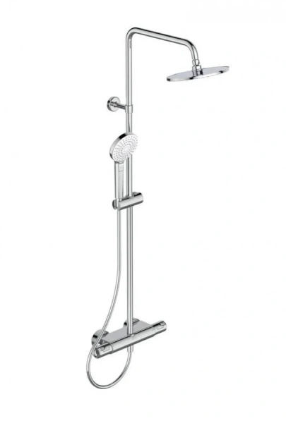 Душевая стойка Ideal Standard Ceratherm T50 с термостатом и полочкой - фото 1