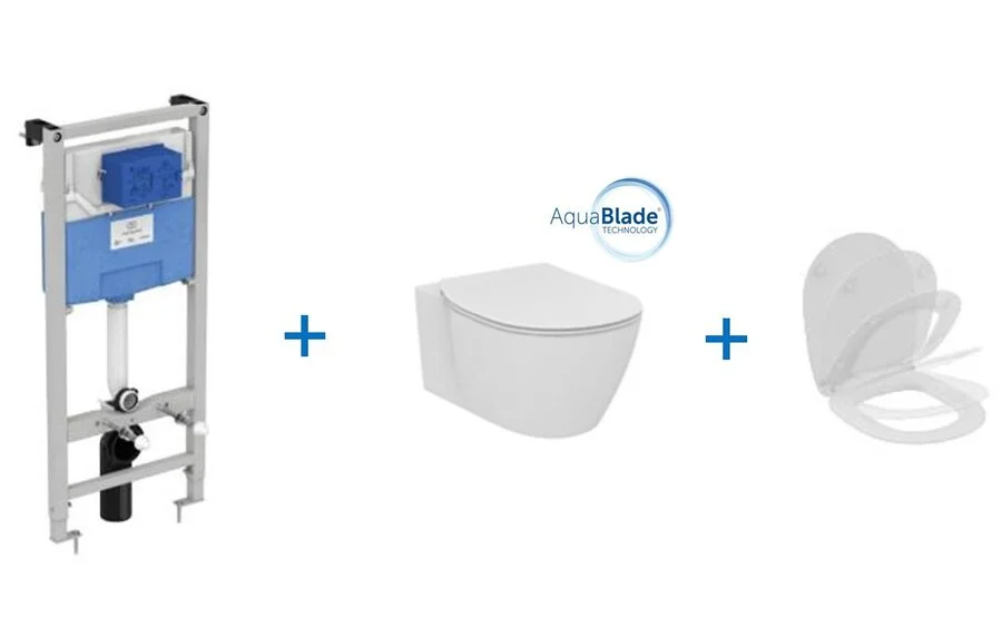 Унитаз с инсталляцией Ideal Standard ProSys Connect с крышкой, технология AquaBlade - фото 2
