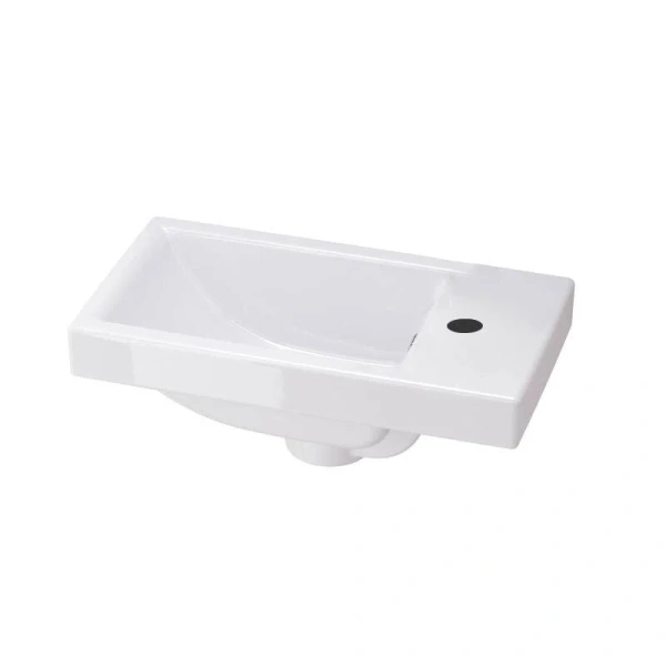 Тумба с раковиной подвесная IDDIS Torr 40 см полки справа, моноблок - фото 5