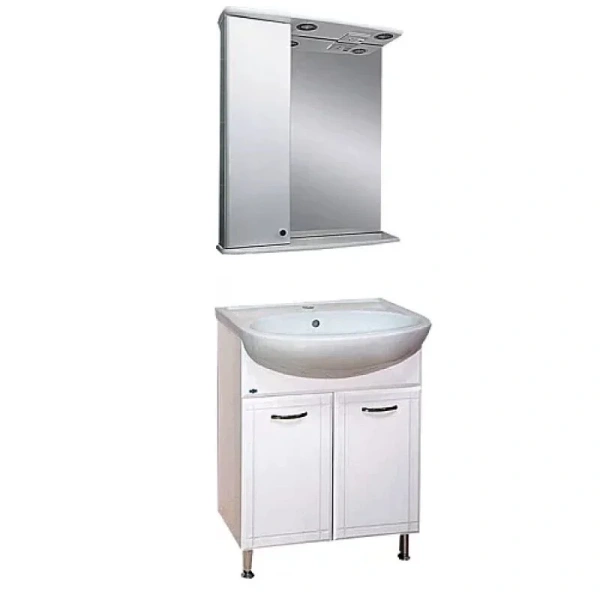 Тумба под раковину напольная Misty Уют 60 см белая - фото 2