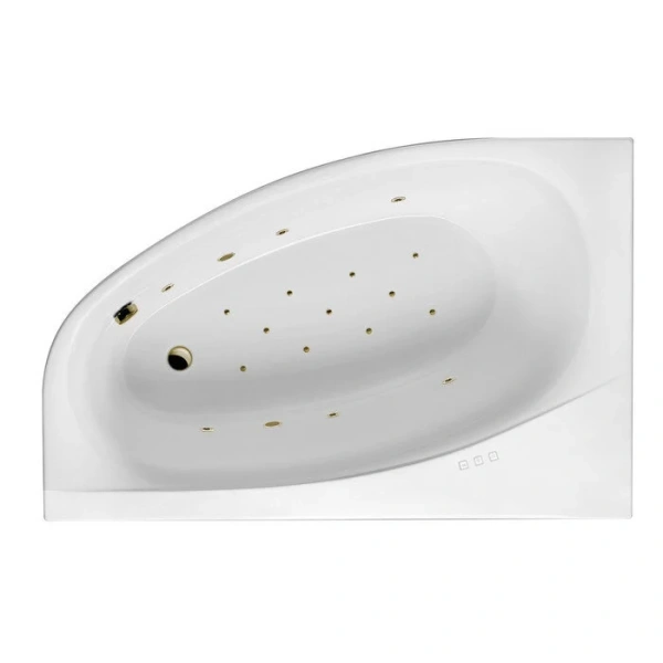 Ванна гидромассажная Excellent Kameleon Relax 170 x 110 см, левая, белый/бронза, WAEX.KML17.RELAX.BR - фото 1