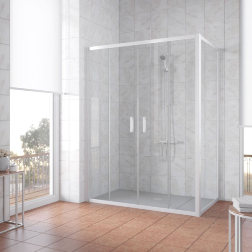 Душевой уголок стекло прозрачное Vegas-glass Z2P+ZPV 210х70 01