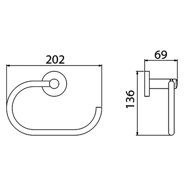 Полотенцедержатель Timo Saona белый матовый - фото 2