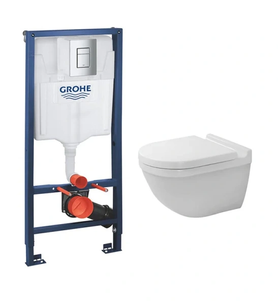 Унитаз подвесной Duravit Starck 3 безободковый - фото 1