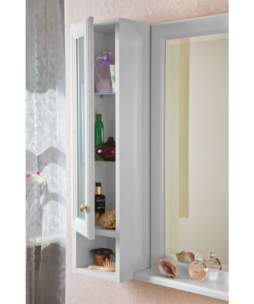 Шкаф для ванной, петли слева, цвет белый матовый, фурнитура золото, La Beaute Michel index_1 - фото 3