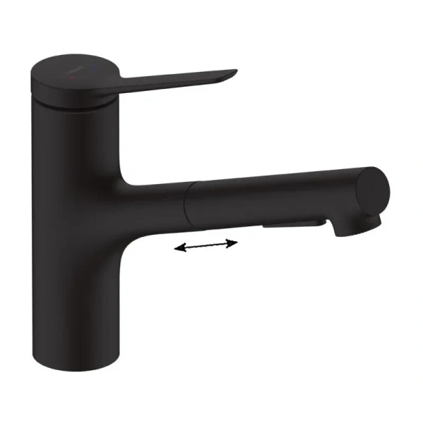 Смеситель для кухни Hansgrohe Zesis M33 матовый черный - фото 1