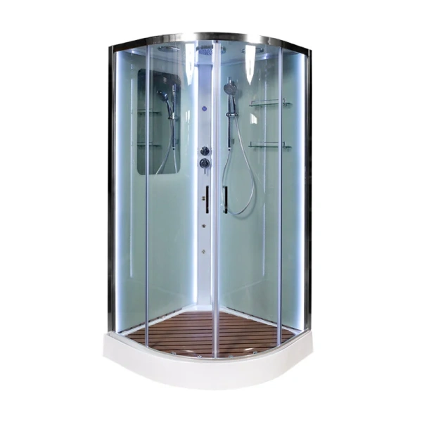 Душевая кабина Deto A 90х90 см с led подсветкой и гидромассажем - фото 1