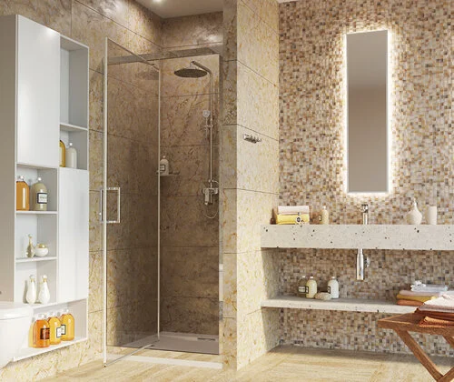 Душевая дверь WasserKRAFT Salm 100 см профиль хром - фото 1