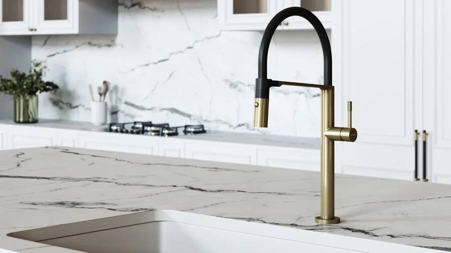 Смеситель для кухни Boheme Uno matt gold - фото 3