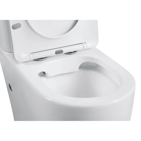 Унитаз компакт Black&White Universe с сиденьем микролифт, с нижним подводом воды - фото 8