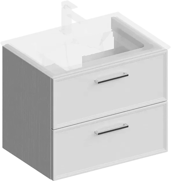 Тумба под раковину подвесная Kerama Marazzi Piano Classic 65 см ясень белый матовый - фото 3