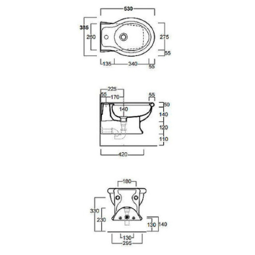 Биде подвесное Simas Lante белое - фото 2