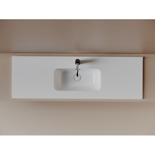 Раковина Ceramicanova Compact 120 см белая, встраиваемые (в столешницу) - фото 3