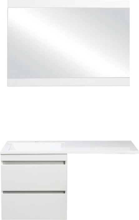 Тумба под раковину подвесная Style Line Даллас 58 см белая, 60 см - фото 6