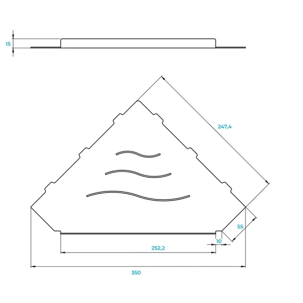 Полочка для ванной RGW 49279913 угловая - фото 2