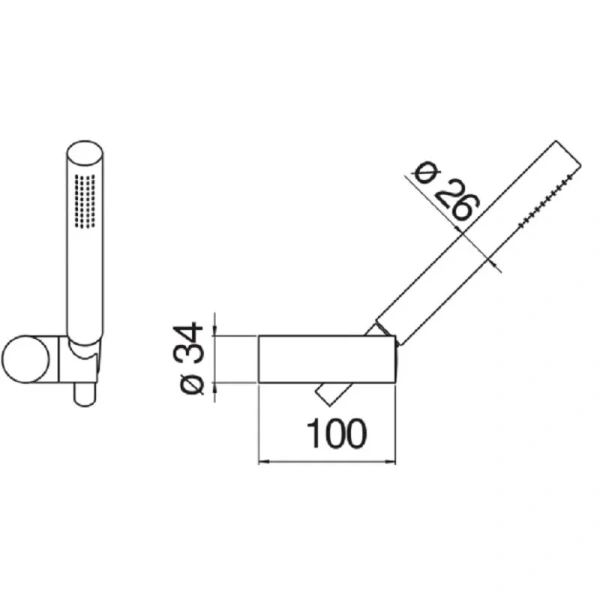 Душевой комплект Nobili Rubinetterie AD146/26 латунный - фото 2