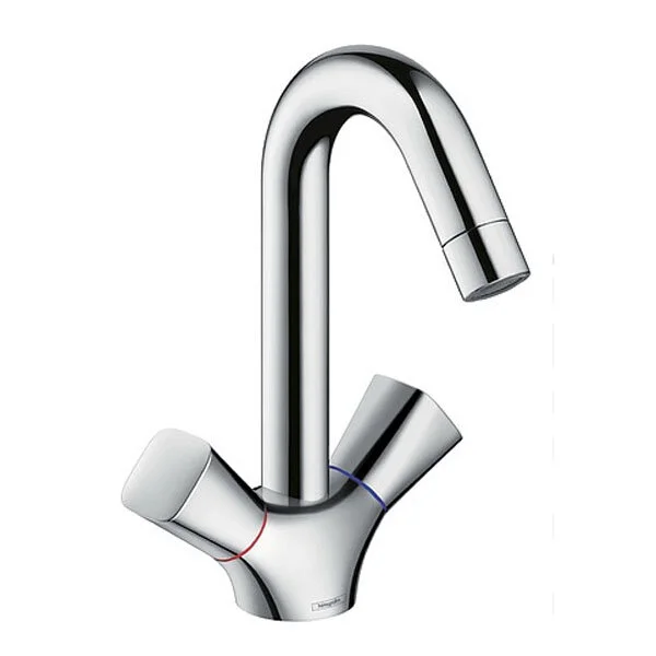 Смеситель для раковины Hansgrohe Logis с двумя рукоятками - фото 1