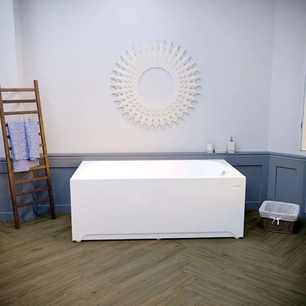 Акриловая ванна Радомир Прованс 1-01-2-0-1-192К, 170 x 80 см, каркас, фронтальный экран, сифон, слив-перелив автомат в комплекте, белая/хром - фото 4