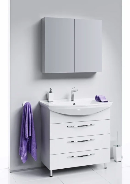 Тумба под раковину напольная Aqwella Аллегро 75 см белая, нет в наличии - фото 2