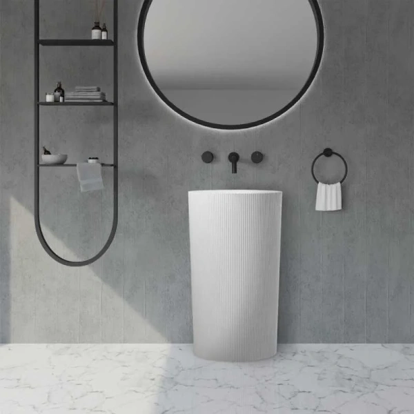 Раковина Abber Stein 50 см белая матовая - фото 3