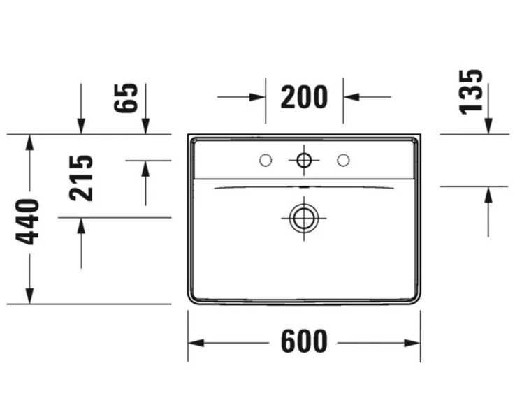 Раковина Duravit D-Neo 60 см белая - фото 2