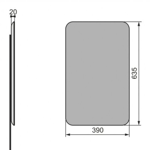 Зеркало Velvex Bio 39 см прямоугольное - фото 3