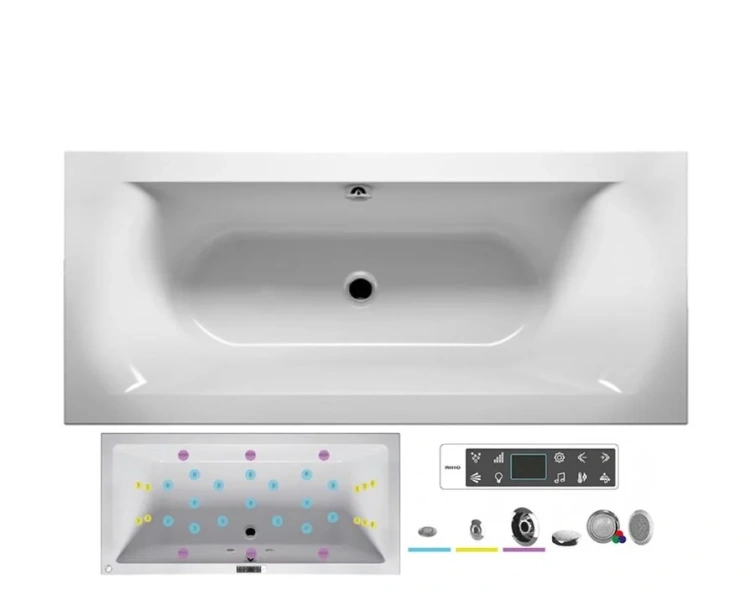 Ванна гидромассажная Riho Linares 160 x 70 см, BLISS - фото 1