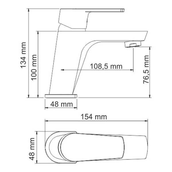 Смеситель для раковины WasserKRAFT Dill хром, для раковины - фото 2