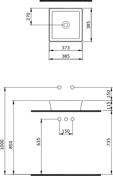 Раковина BERGES Ego 1810 38 см накладная - фото 4