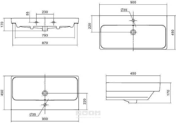 Тумба с раковиной подвесная Акватон Сканди 90 см белая, 90 см - фото 6