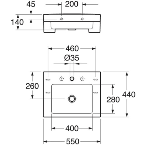 Раковина без смесителя Gustavsberg Artic GB1145500101 55х44х14 см - фото 3