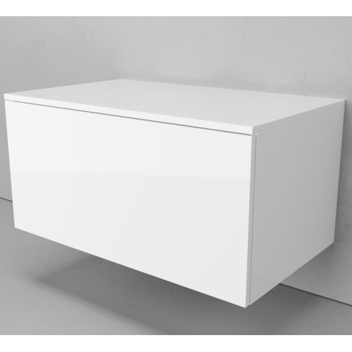 Тумба подвесная Velvex Unit 80 см белый лед, 80 см - фото 3