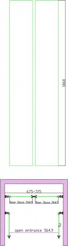 Душевая дверь в нишу BelBagno Sela 70 см стекло прозрачное - фото 2