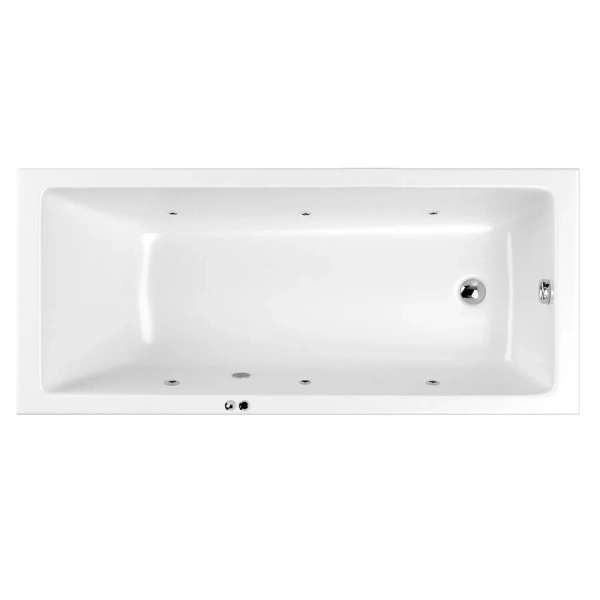 Ванна гидромассажная Whitecross Wave Soft, 160 х 70 см, увеличенная толщина акрила, усиленная армировка, белый/хром, 0101.160070.100.SOFT.CR - фото 1