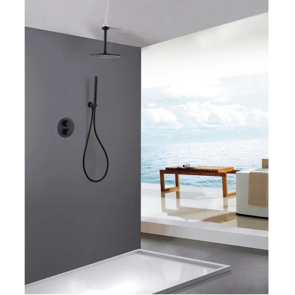 Душевой комплект Abber Wasser Kreis черный матовый, черные - фото 3